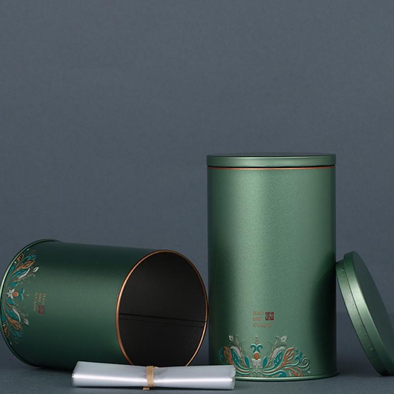 Tinplate Tea Caddy Sealed Storage Tank Portable Travel Tea Boxes Tea Tin Containers Coffee Canister Kitchen Spice Candy Jar