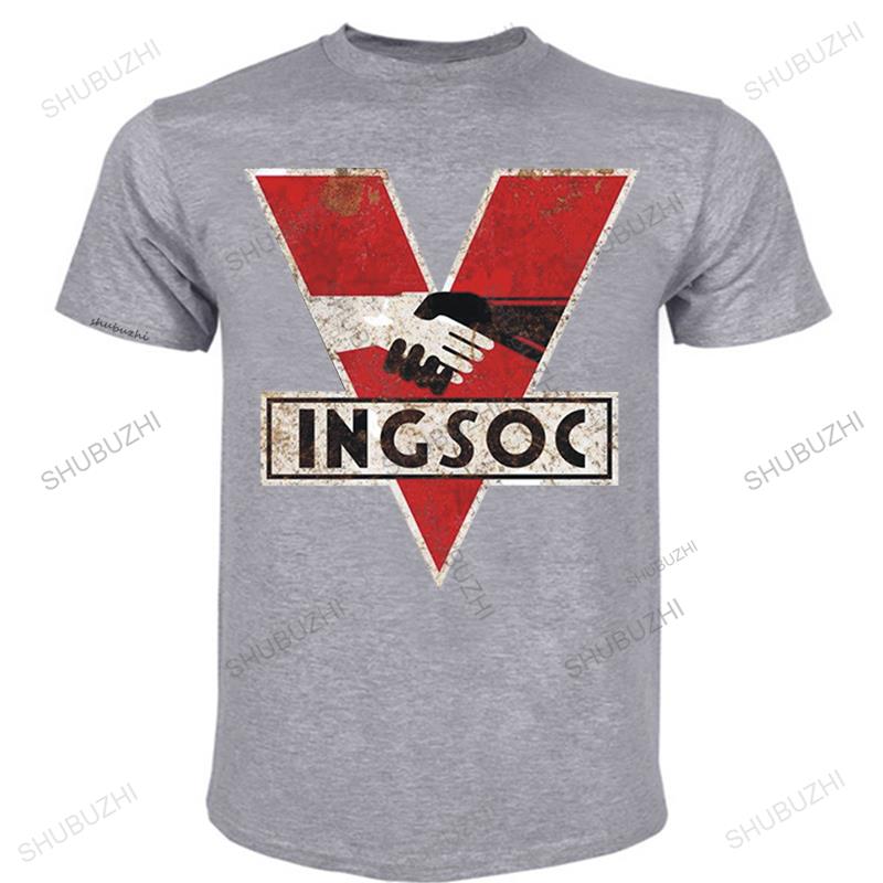 

Мужская футболка INGSOC 1984 Джордж Оруэлл Дизайн Большой Брат с эффектом потертости Bladerunner Повседневная гордость футболка мужская винтажная футболка 4XL