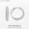 Hinged Hoop Creole Pave Earring,Europe Style Glam Fashion Jewerly For Women New Gift In 925 Silver
