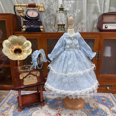 HAMRETHYPPZ 14 16 13 BJD Ball-Jointed Doll Dress Doll Costume Maid Outfit Ball-Jointed Doll Dress Princess Dress, Light Blue Princess Skirt, Cute