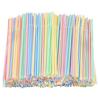 100/300/500 ks Flexibilní plast Pevný bílý Party Čaj a kavárna Barevné jednorázové slámky na pití Svatební dekorace a potřeby do obchodů