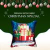 Decorative Merry Christmas Satin Cushion Cover 16 inch x 16 inch Set of 5, Cusion Cover for Sofa 16" 16