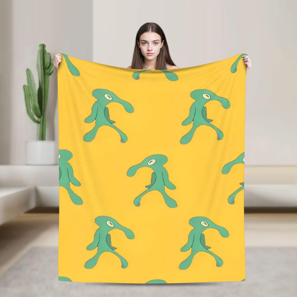 SpongeBob SquarePants Cartoon Blankets Fleece Lightweight Thin Throw Blanket for Bedroom Sofa Bed Rug