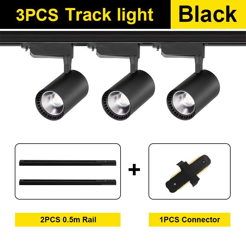 Led Track Light AC220V COB Spotlight Rail Lighting 12W 20W 30W 40W  Set Led Track Rail Spotlight Clothing Store Shop Home