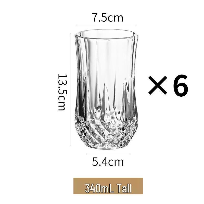 ZISIZ Handmade Crystal Glass Tumbler & Cocktail Set