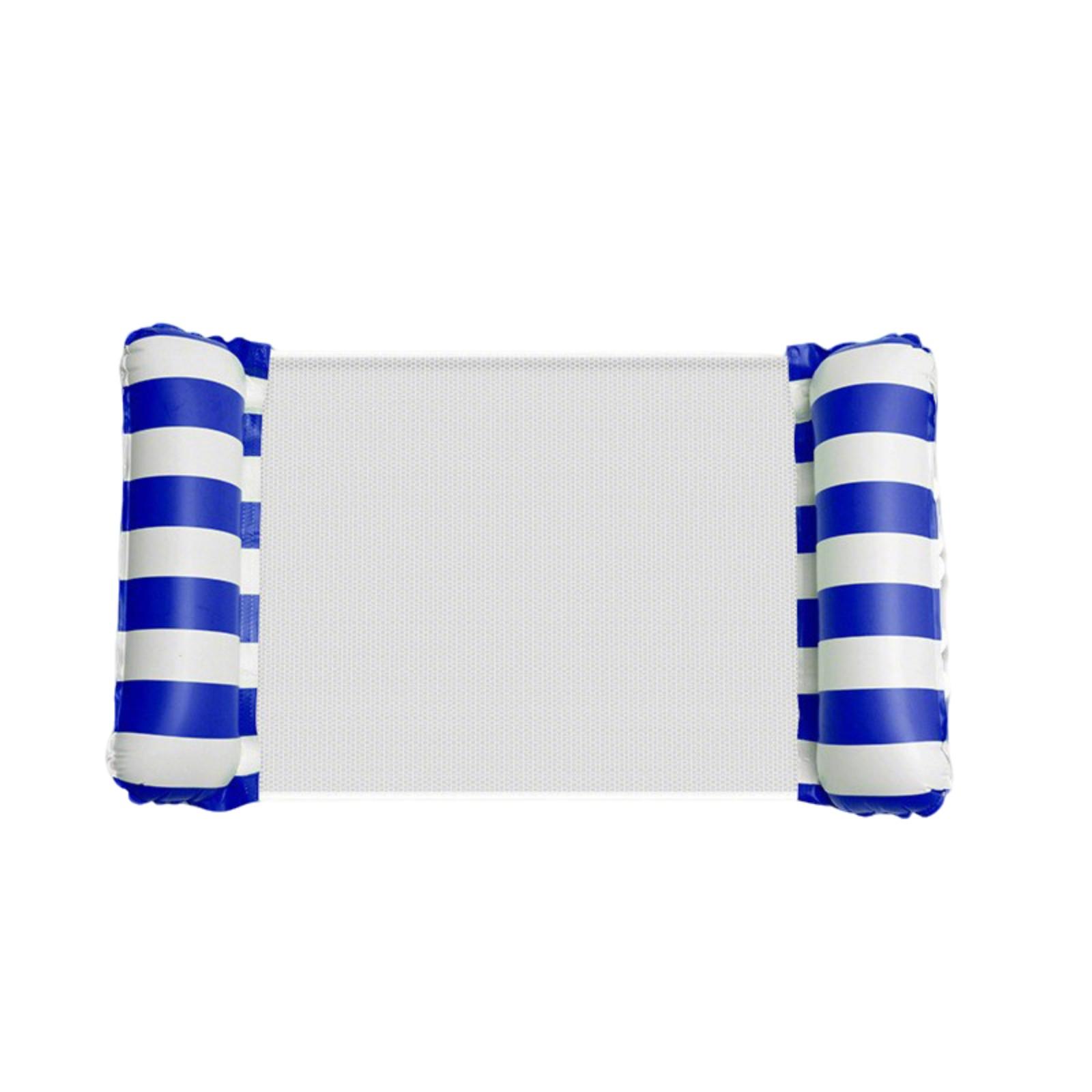 Hollow And Breathable Swimming Pool Inflatable Float , Foldable Striped Floating Bed, Inflatable Swimming Pool One Size темно-синий