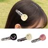 4Pcs Girl Hairpin Smile Face Pattern Stable Clamping Force Smooth Metal Edge Hair Clips Side Bang Hair Accessories