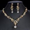 Shining Earrings Crystal Necklace Bridal Rhinestone Jewelry Set  Banquet