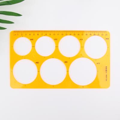 K Resin Round Geometric Template Ruler Stencil Drawing Measuring Tool Students