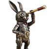 Steampunk Animal Explorer Statue Vintage Animal Desk Figurine Animal Sculpture with Gear