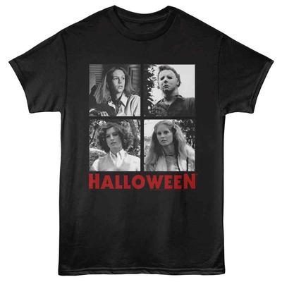 Halloween - Fotogitter - Schwarz - Frontdruck Unisex Kurzarm Kinder T-Shirt