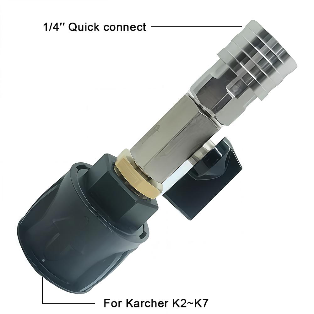 1/4 Schnellverschluss Edelstahl Kugelhahn Ein Aus Schalter für Karcher K2 K3 K4 K5 K6 K7 Hochdruckreiniger Schlauch Wasserflussregelung