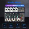 7 Channel  Bluetooth Audio Mixer USB Digital Microphone Sound Mixer Console Professional Karaoke Audio Mixer Amplifier 32x23.5x3.8cm