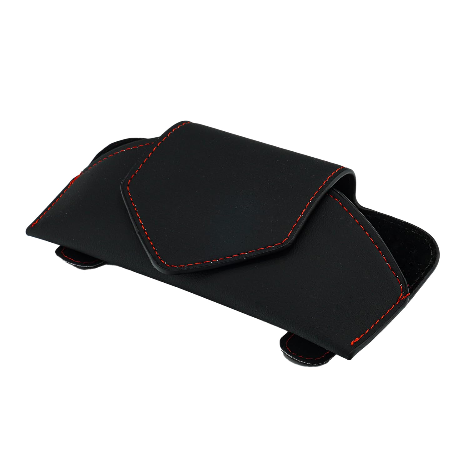 

SKYBELL Car Sunglasses Genuine Leather with Clip and Magnetic Eyeglasses Sun Visor Black Case, Attachment, Holder, Pocket, чёрный