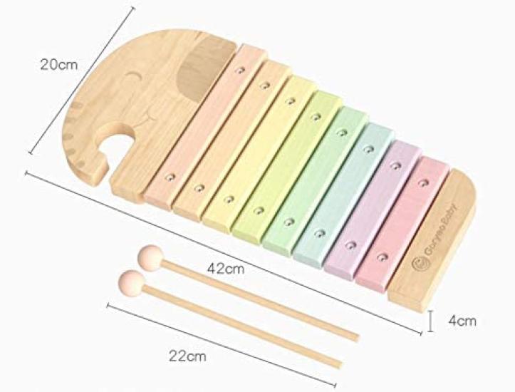 Elephant Xylophone Wooden Toy Montessori Educational Toy Musical Instrument U.STAR