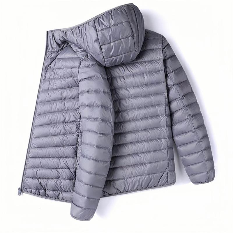 Daunenjacke Herbst und Winter Neue koreanische Version leichte Daunenjacke Herrenmode Trend mit Kapuze Kurzgröße warme Jacke
