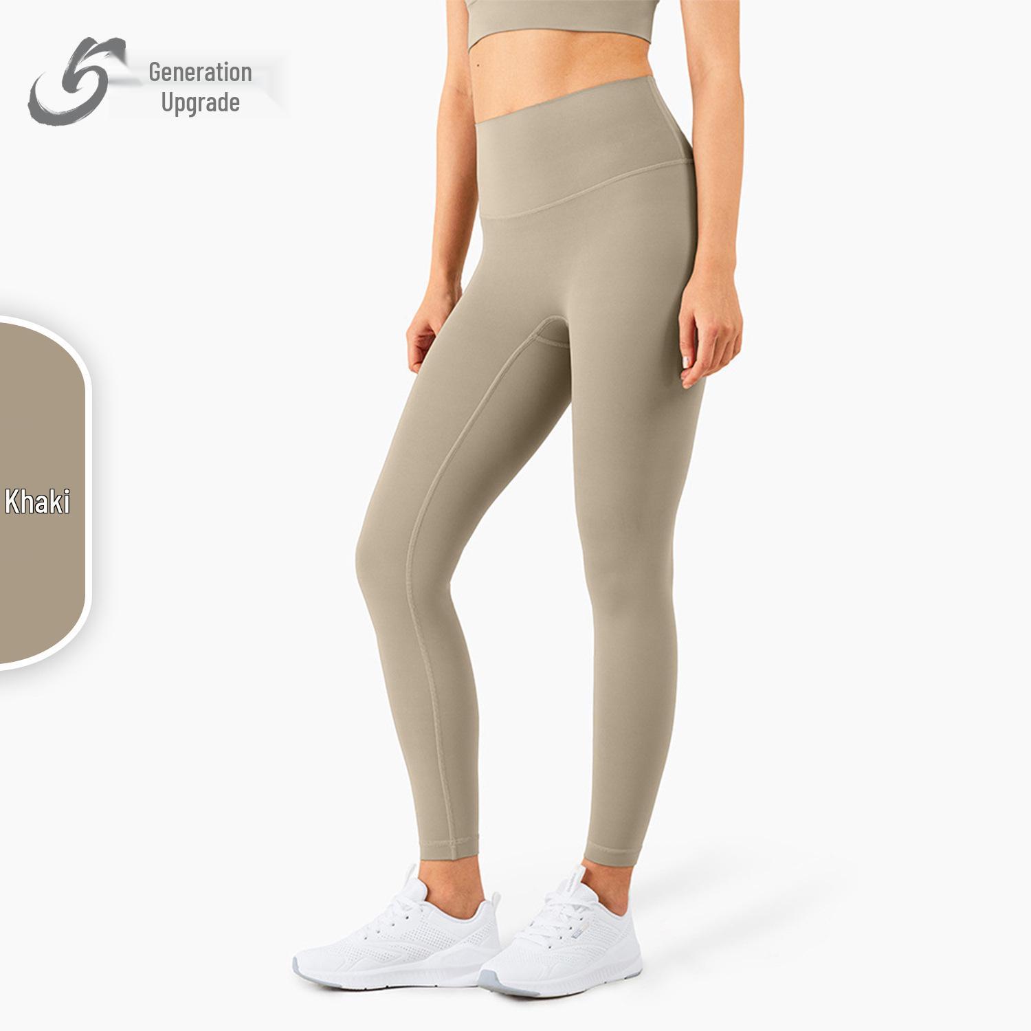 

Фиолетовые брюки для йоги с высокой талией для женщин - Поддержка бедер и защита от скручивания, Дизайн «персиковые ягодицы», Легкие, Плотная посадка для летнего фитнеса L