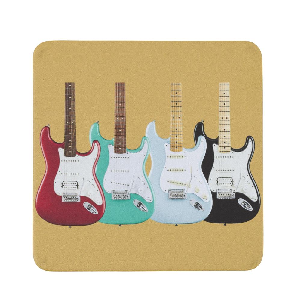 Fender Stratocaster Modern Design Coaster Set [100% Leather]