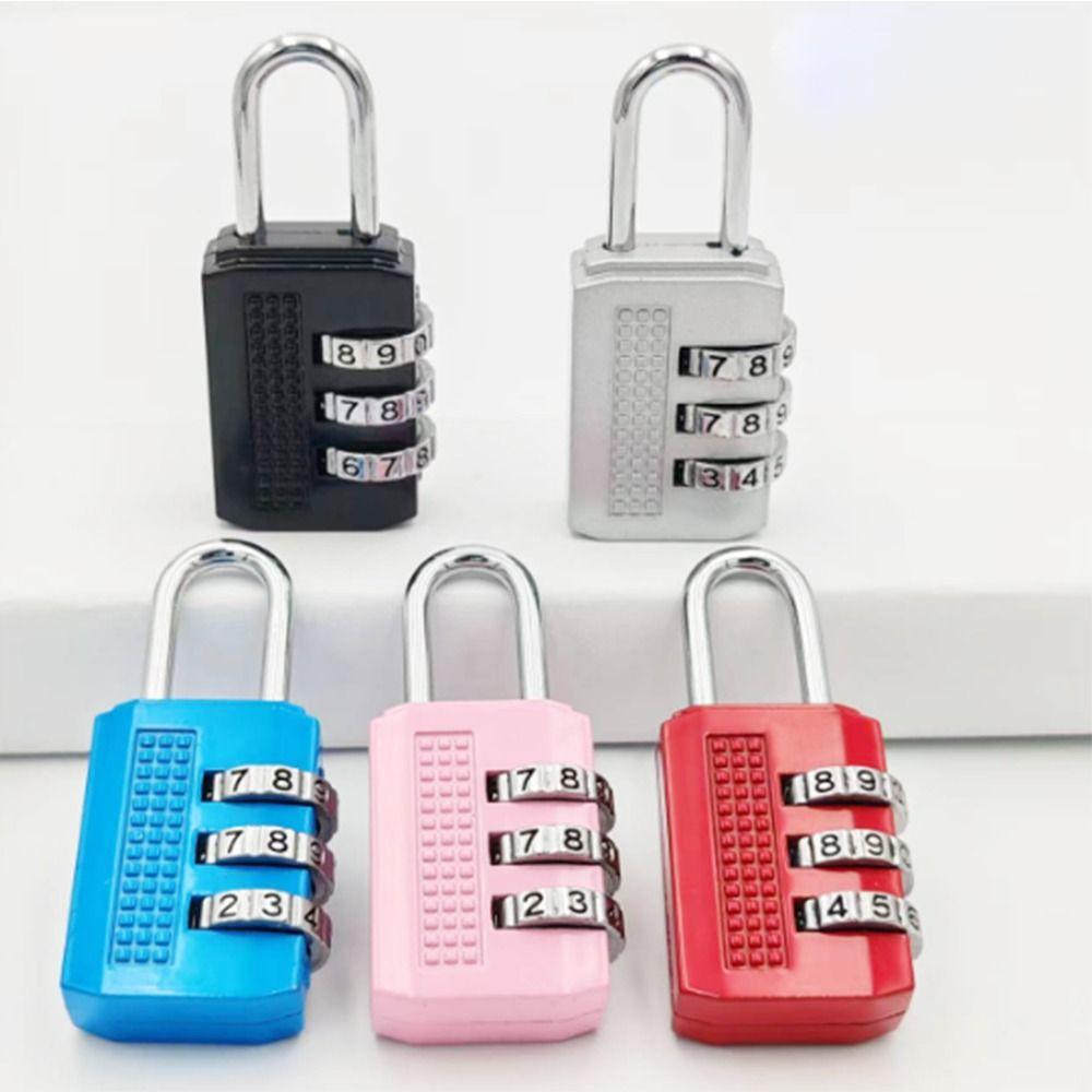 

3 Digit Number Lock Mini Zinc Zinc Alloy Padlock Portable Password Lock Suitcase