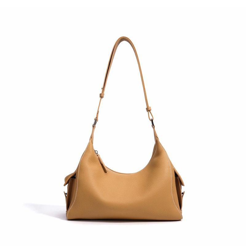 2026 Early Large-capacity Commuting Shoulder Bag All-match Hobo Underarm Simple Leather High-quality Cross-body Women's