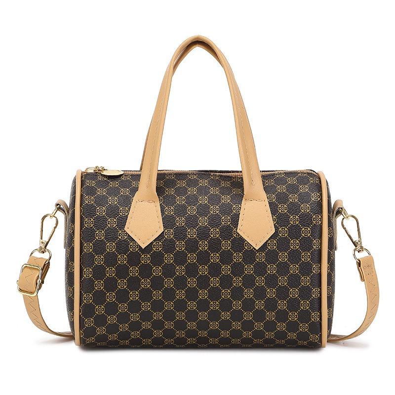 New Plaid Women's Bag, Cylindrical Bag, Pillow Bag, Women's Bag, and a Portable Oblique Span Bag.