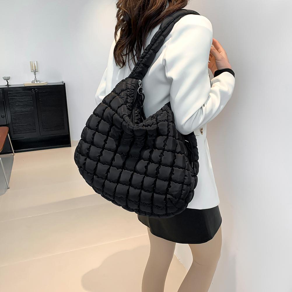 Women Cloud Hobo Bag Large Capacity Quilted Casual Satchel Bag Solid Color Fashion Padded Sling Bag Puffer Shoulder Bags