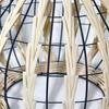 JOYINLED Bamboo Chandelier Handwoven Rattan Pendant Light Wicker Lamp Shade Ceiling Light Fixture Weave Hanging Light 35CM