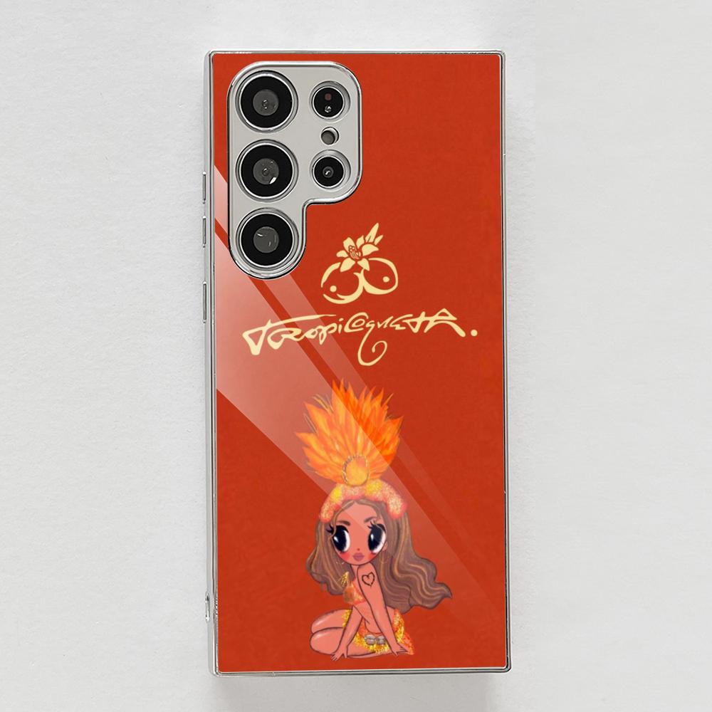 K-Karol G Tropicoqueta Phone Case For Samsung Galaxy S25 S24 S23 Ultra Metal Frame Case Slim Shockproof Cover Durable