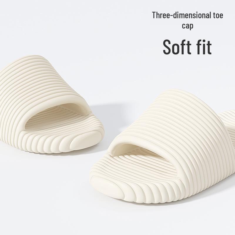 Eva Non-slip Summer Bathroom Slippers for Men and Women - Striped Indoor Home Slippers