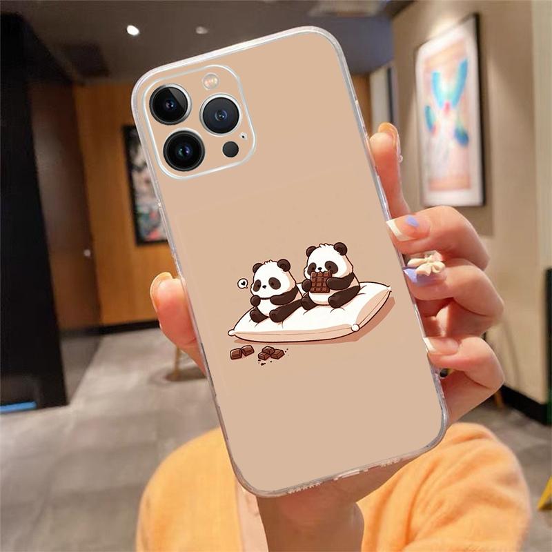 Cute cartoon panda Phone Case For iphone 17ProMax 17 Pro Air 16 15 14 13 Pro Max 16 15 14 13 Pro 15Plus