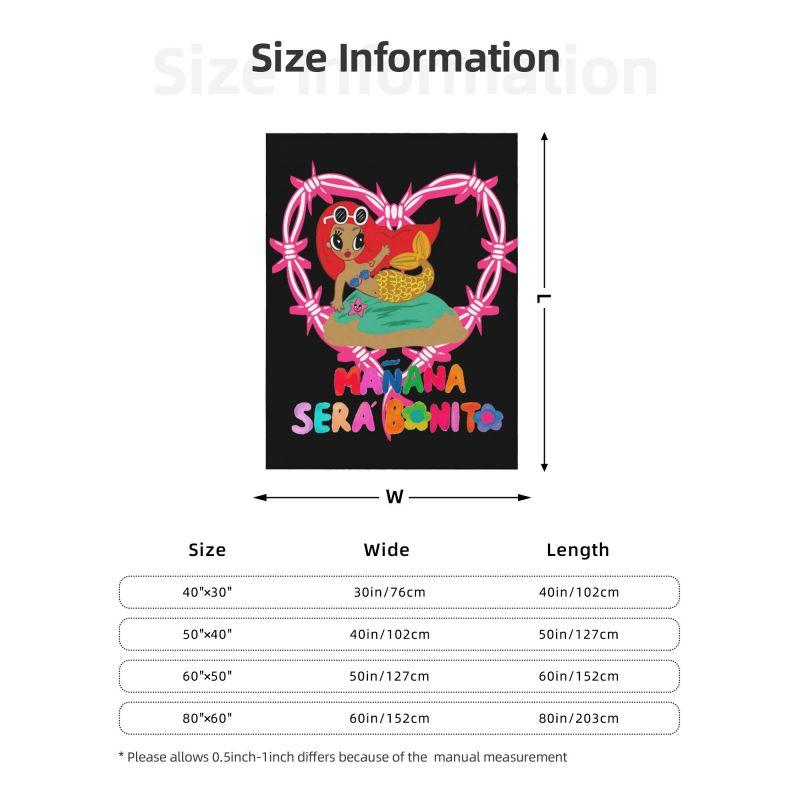 Custom Colombian Singer Karol G Manana Sera Bonito Blanket Soft Fleece Spring Autumn Warm Flannel Throw Blankets Bedding Quilt