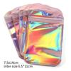 Laser Rainbow Self Sealing Bag Reusable Sealed Zipper Lock Packaging Bag Earrings Necklaces Hair Accessories Wrapping Pouch Product Storage Sack