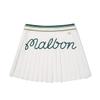 MALBON GOLF Women'S Back Pleated A-Line Skirt Off White (Woman)