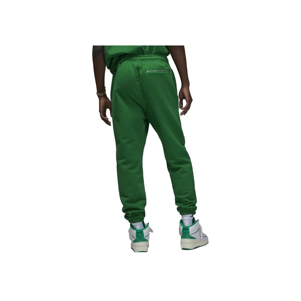 Jordan X Wordmark Collaboration Solid Color Embroidered Logo Knit Casual Drawstring Joggers Men bottoms Pine-Green FJ0697-302