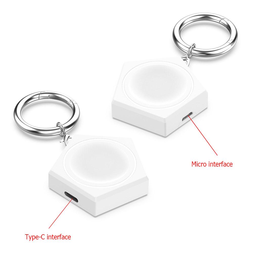 Base Suporte de Carregamento Sem Fio Portátil para Google Pixel Watch Carregador Dock com Porta-Chaves 2 EM 1 Adaptador de Carregador Micro USB Tipo C