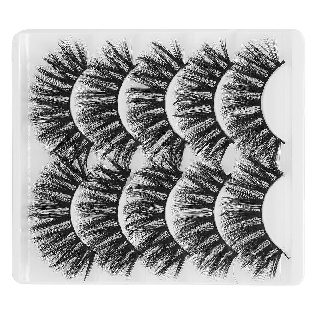 5 Pairs 6D False Eyelashes Handmade Long Extension Eyelashes Pack Reusable Fiber LashesGL703