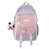 School Bag Junior High School Girls Japanese Ins College High School Versatile Contrasting Color Backpack Niche Design College Student Backpack
