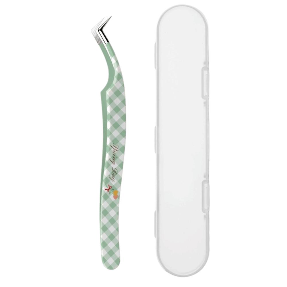 Stainless Steel Precision Tweezers Anti-static Lashes Extension Tweezer Sticker Application