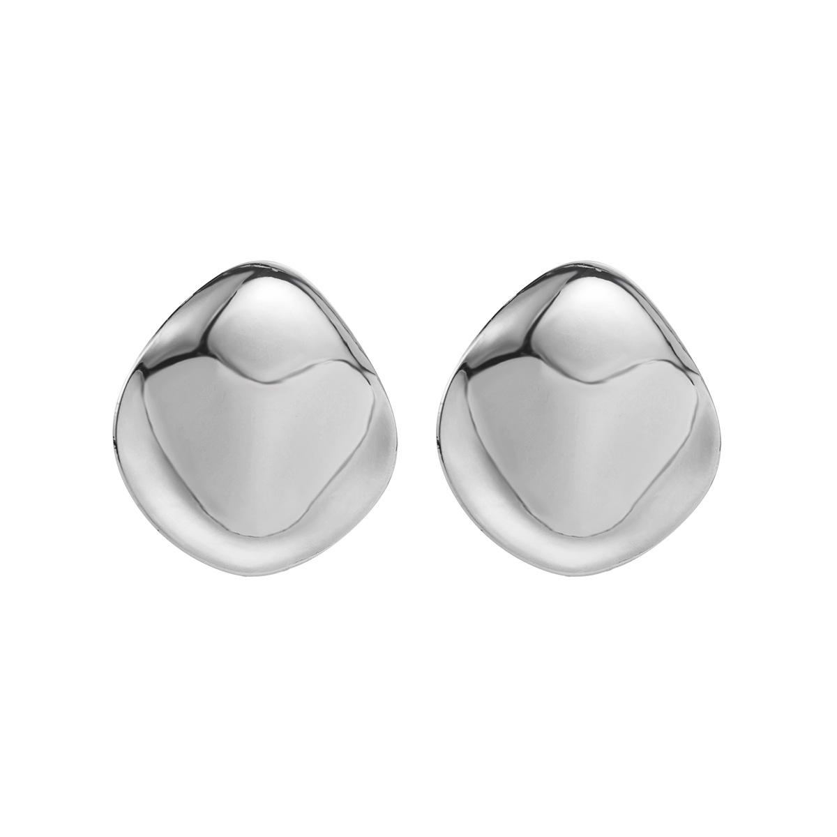 E14320 ZA Геометрические серьги-гвоздики из сплава: Модный преувеличенный асимметричный дизайн для женщин