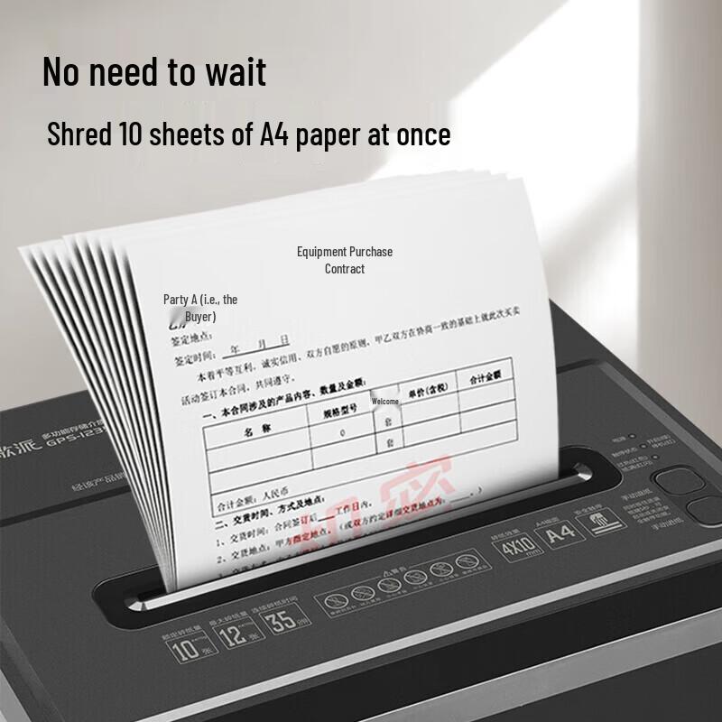 GEPAD GPS-1235 Level 4 Multi-Function Paper & CD Shredder CN plug (adapter included)