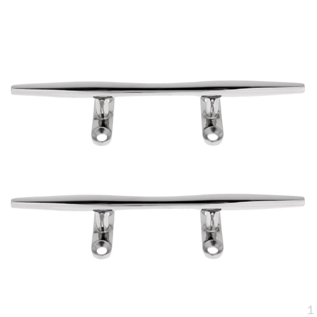 

2x 4 inch Stainless Steel Marine Boat Yacht Dock Deck Line Rope Cleat