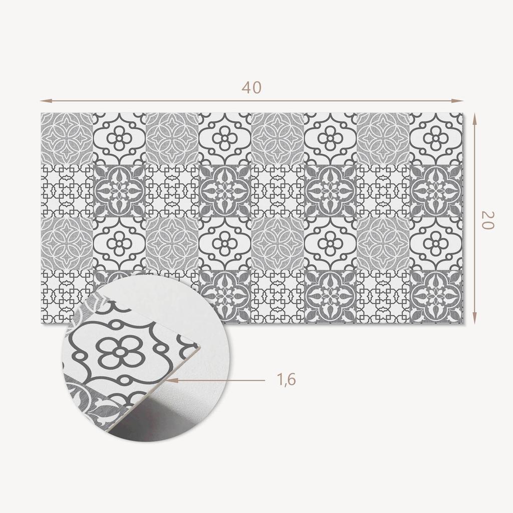 Naklejane Kafelki Pcv Z Motywem Idealne Do Przedpokoju Wzory Geometryczne W Układzie 10X40X20 Cm
