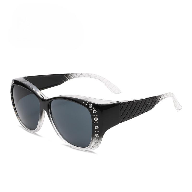 Vintage Oversized Square Sunglasses for Women Rhinestone Embellished UV400 Protection Shades Trendy Y2K Eyewear Sun Glasses