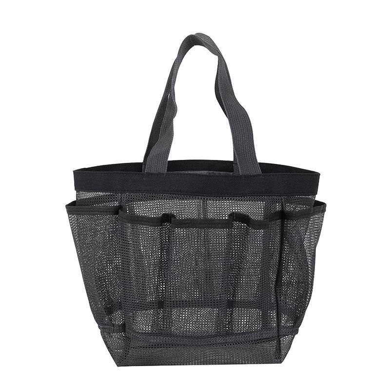 Men's Portable Mesh Shower Caddy Quick Dry Shower Tote Hanging Bath Toiletry Organizer Bag 7 Storage Pockets Double Handles