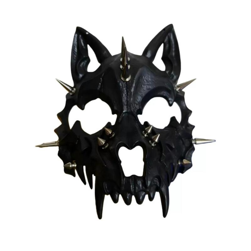 Gothic Wolf Face Baseball Hat for Adults with Adjustable Cotton Style, Party Wear, Photo Use, and Dark Looks