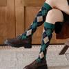 Plaid Stripe Check Socks Streetwear British Style Long Socks Unique JK Stockings Women  Student