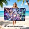 Music General Theme Beach Towel Personalized Custom Name & Text Soft Quick Dry Beach Towel for Swimming Travel