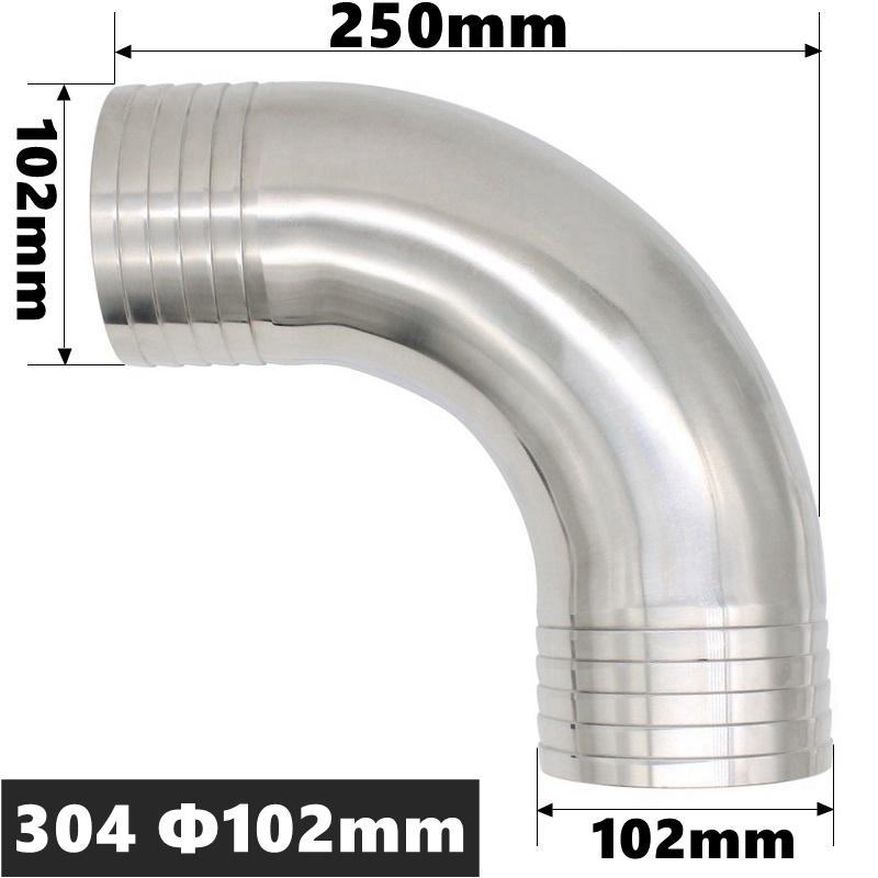 High Qulity 12.7 14 16 19 25 32 38 45 51 57 63 76 89 102mm Hose Barb Tail Elbow 304 316 Stainless Sanitary Pipe Fitting Homebrew