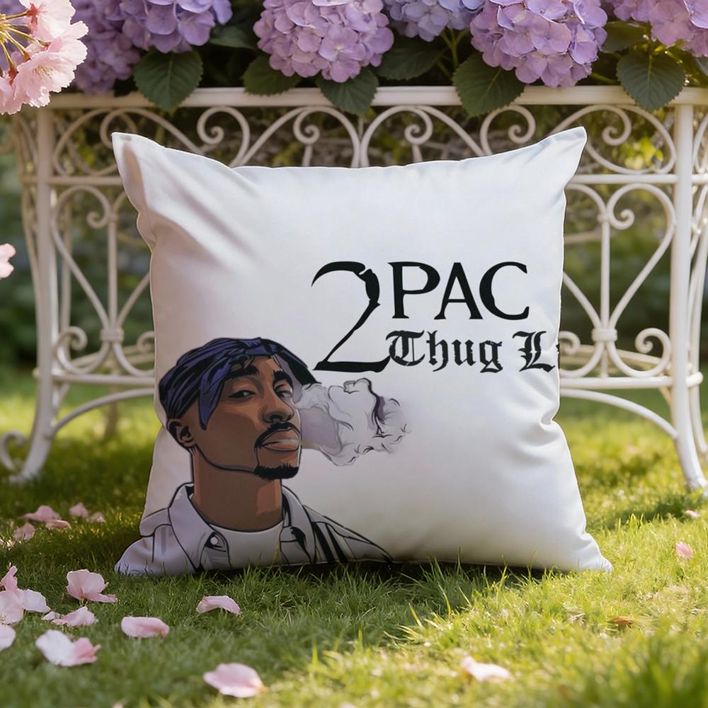 2P-PAC Tupac S-Shakur Cushion Cover Home & Car Dual-Scene Pillow Cover: Reversible for Premium Comfort