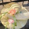 Big Brimmed Vacation Beach Cap Flower Woven Sun Cap Elegant Lafite Straw Hat  Summer